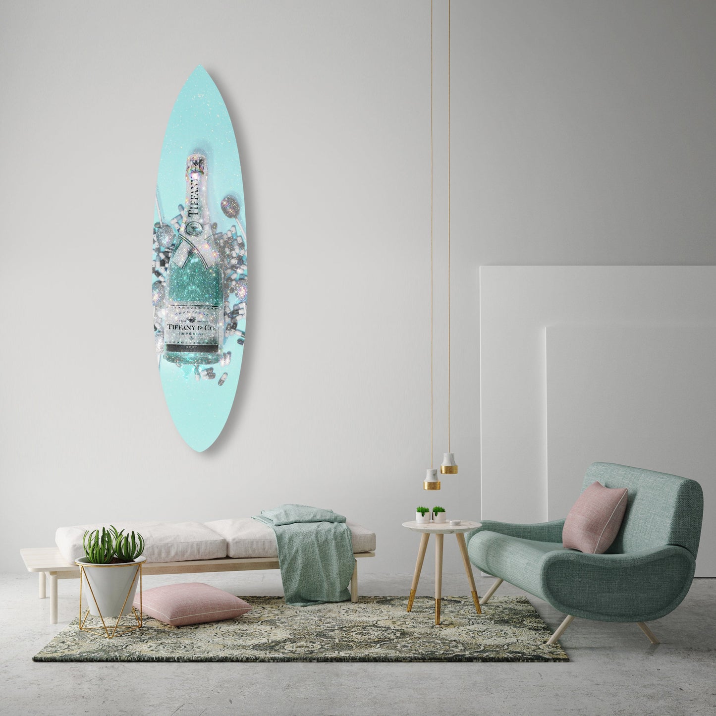 Diamond Drinks and Candy Surfboard