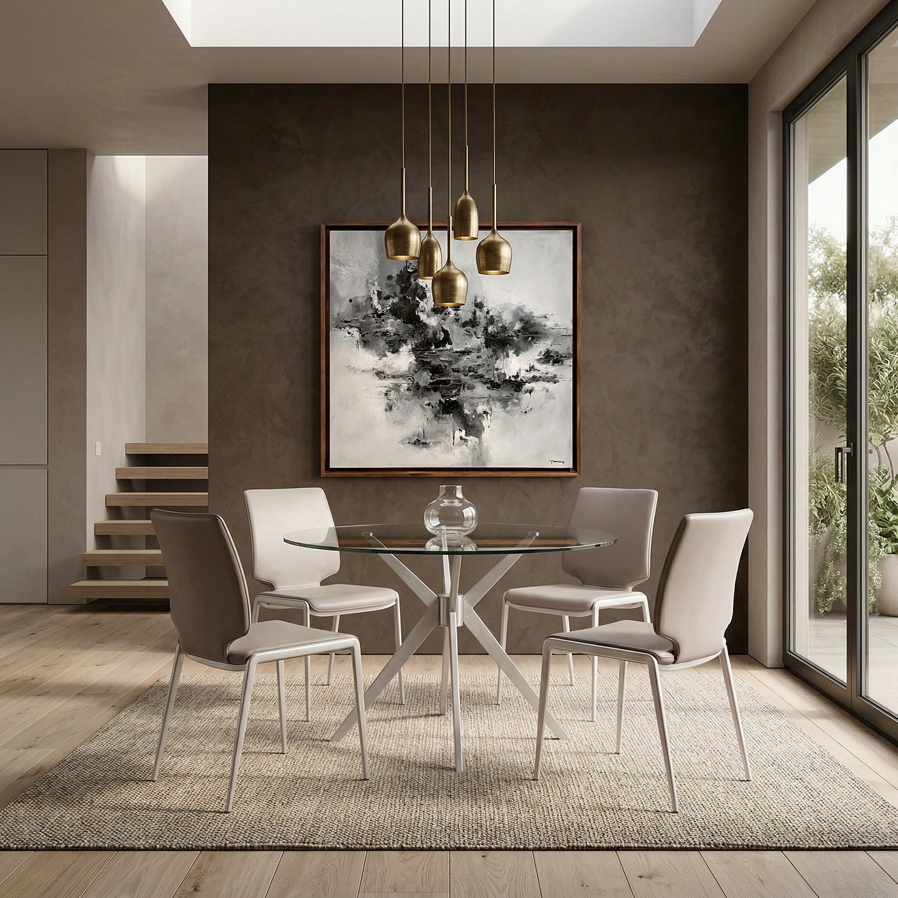 Dallas - Modern Brushed Stainless Steel Dining Table