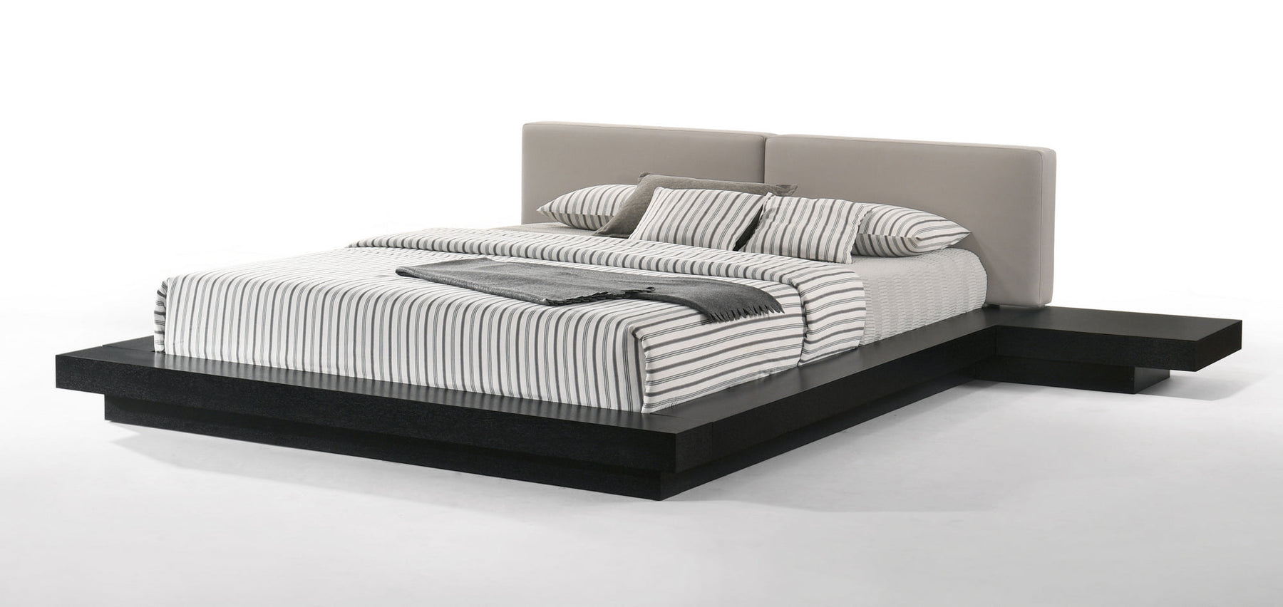 Tokyo - Contemporary Black and Grey Platform Bed