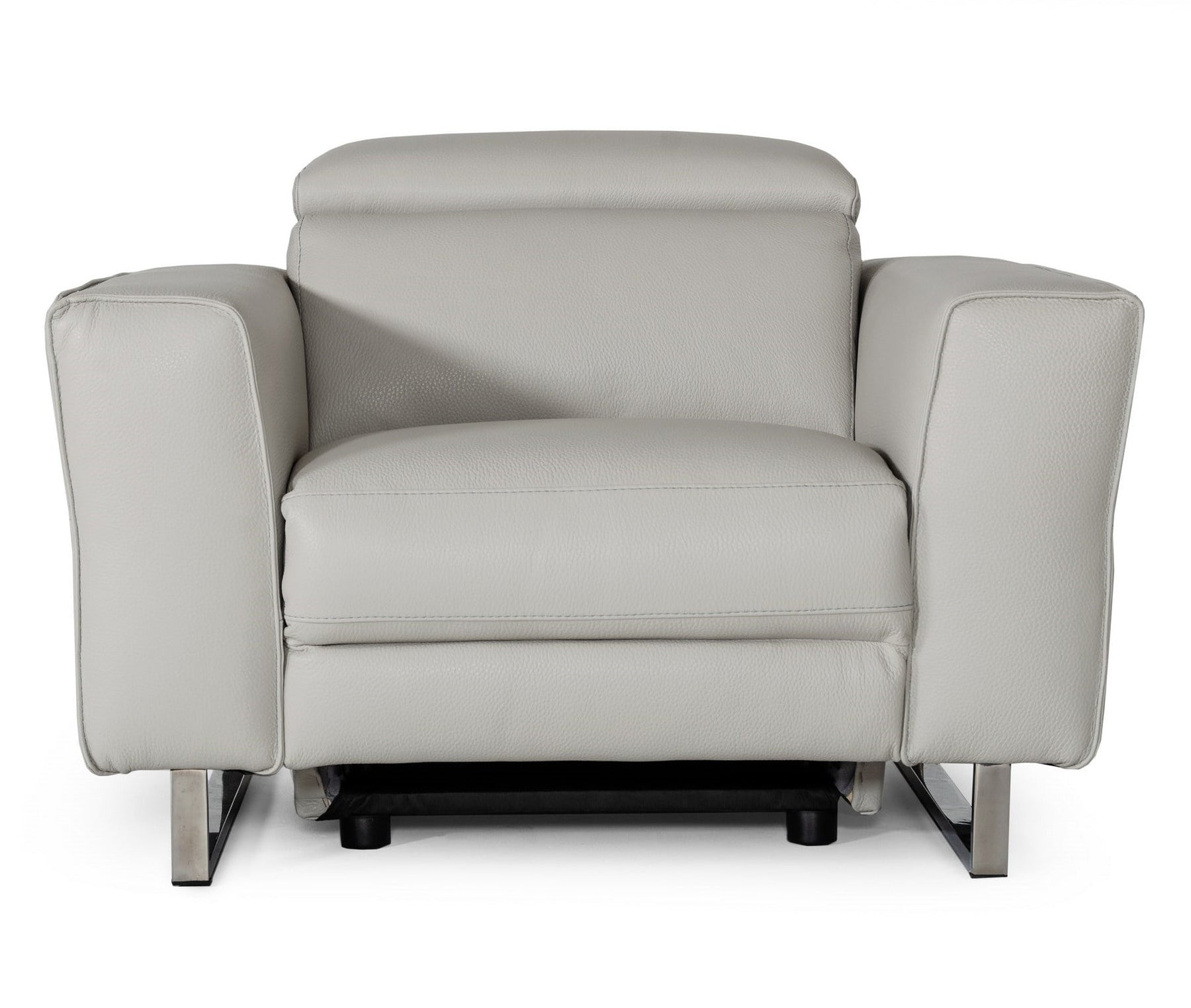 Lucca - Italian Modern Grey Armchair w/ Electric Recliner