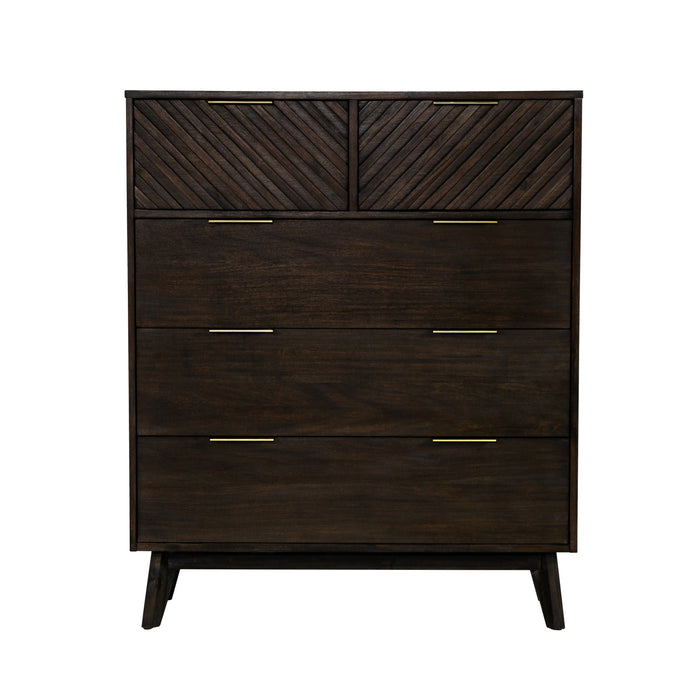 Daisy Mid-Century Dark Acacia Chest