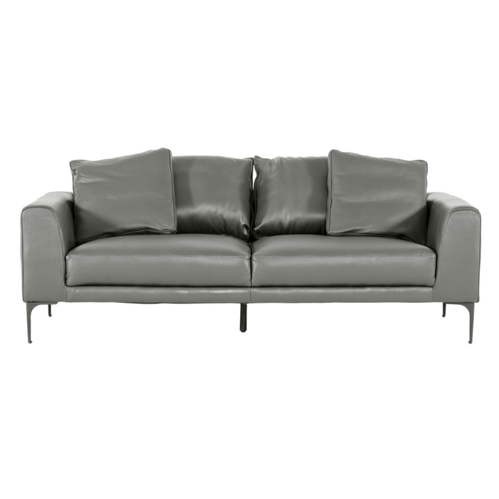 Jacoba - Modern Dark Grey Leather Sofa