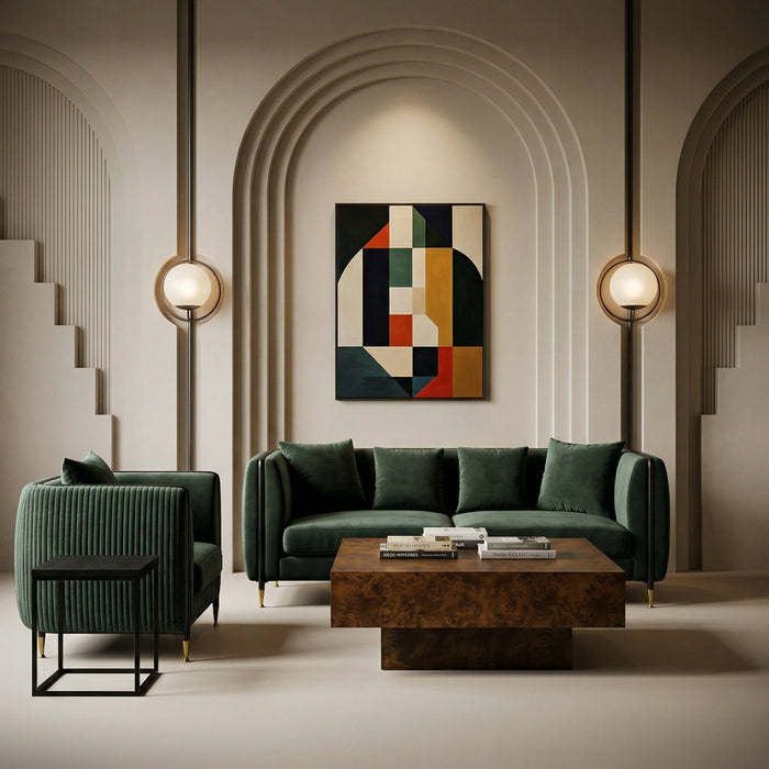 Oswego - Modern Dark Green Jade Sofa