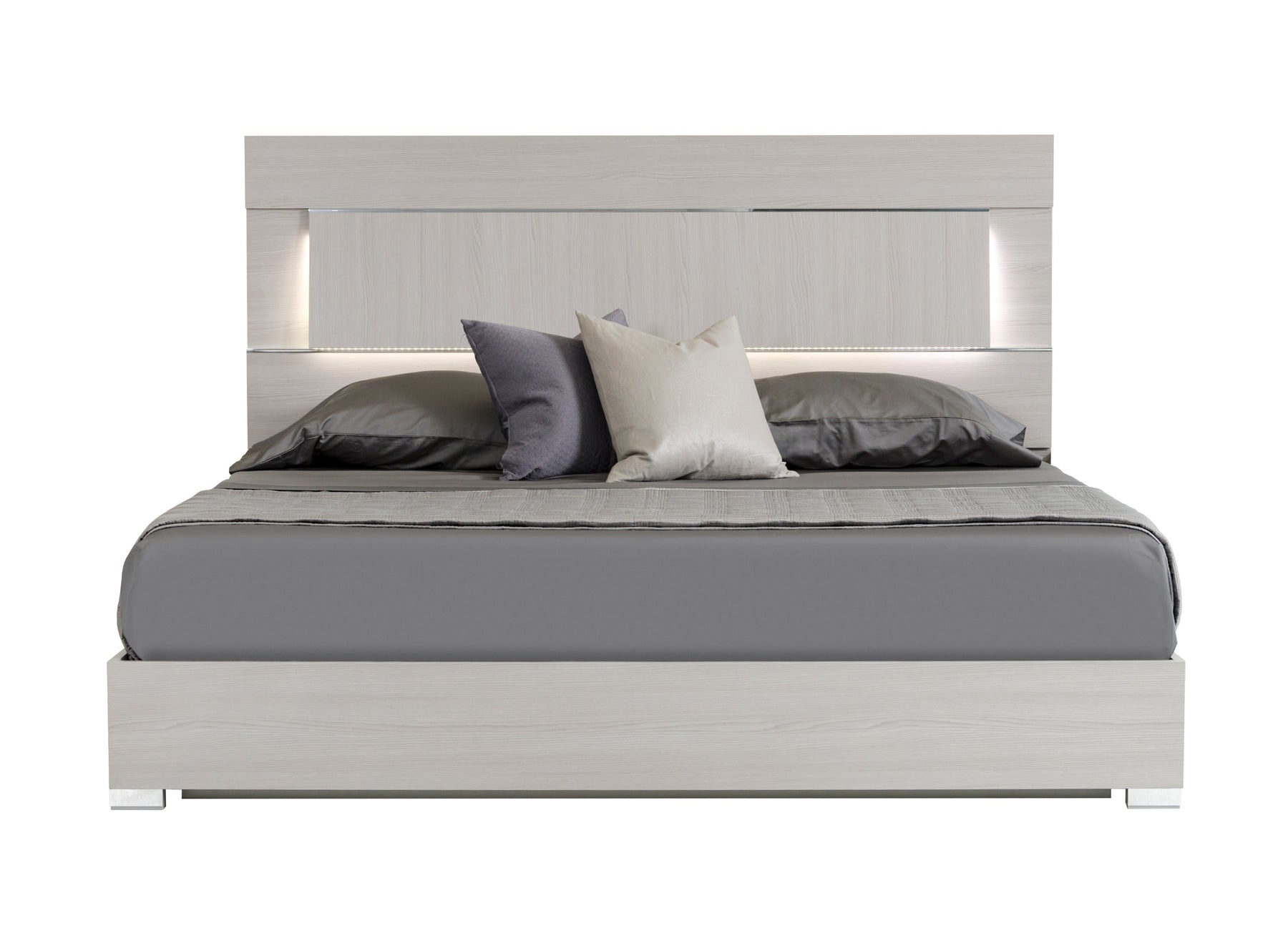 Ethan Italian Modern Grey Bed