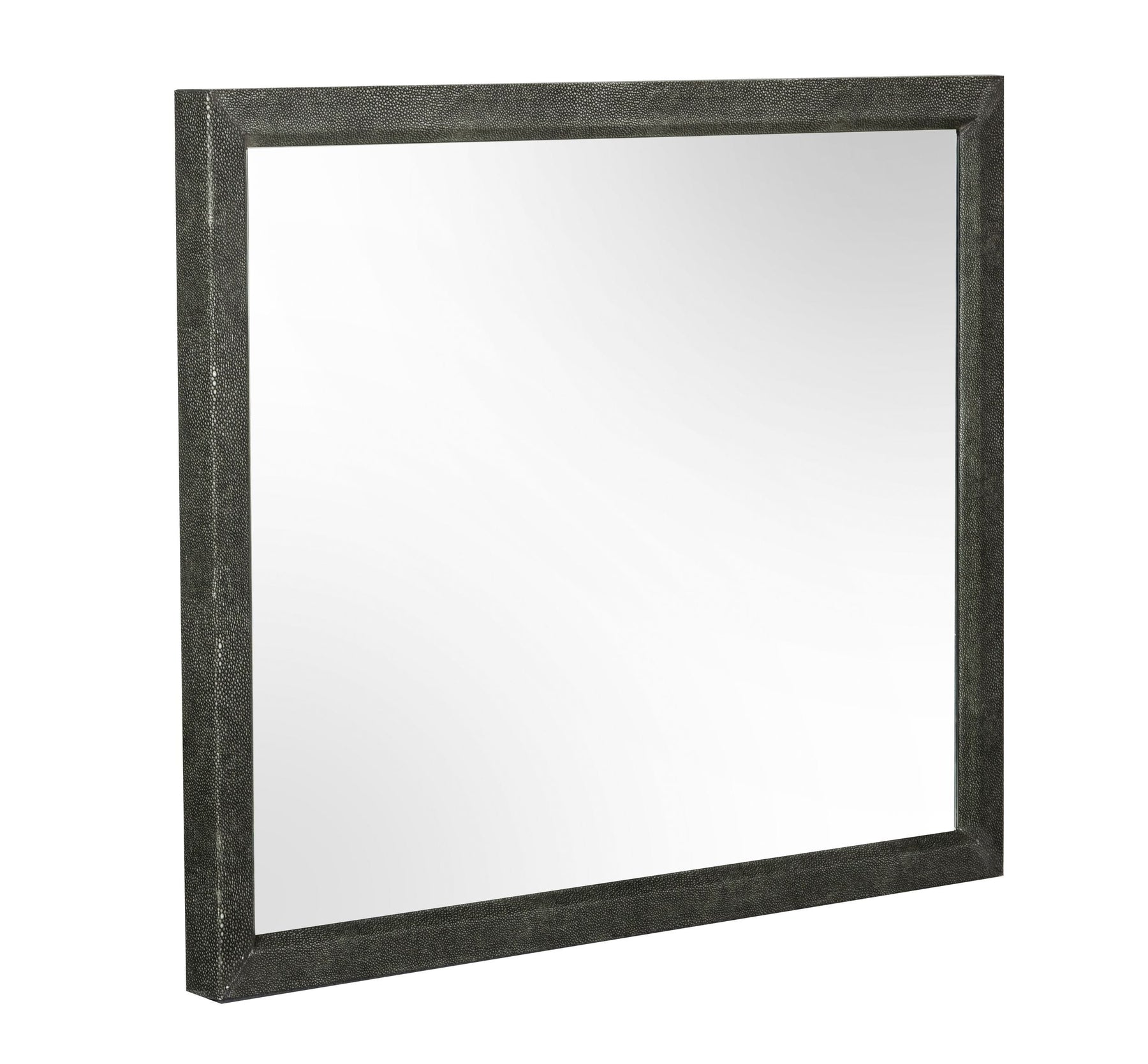 Howard - Modern Shagreen Grey Leatherette Mirror