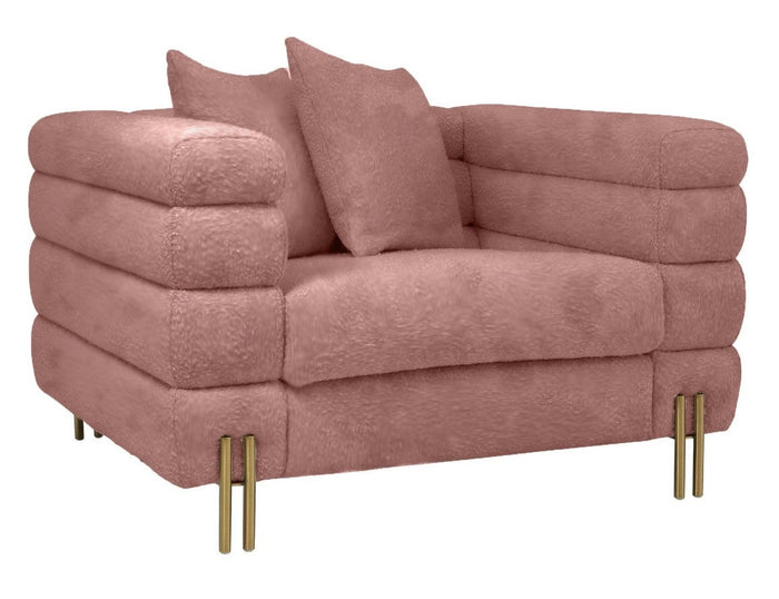 Branson - Pink Velvet Accent Chair