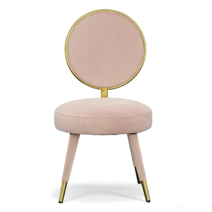 Haswell - Glam Pink Velvet Accent Chair (Set of Two)