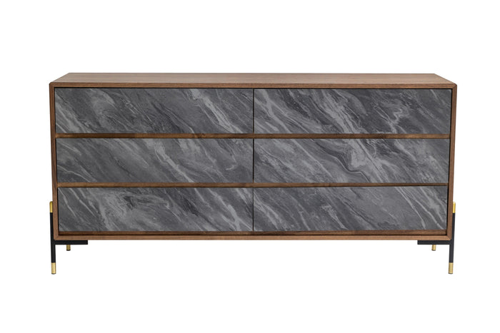 Metcalf - Mid-Century Walnut & Grey Dresser