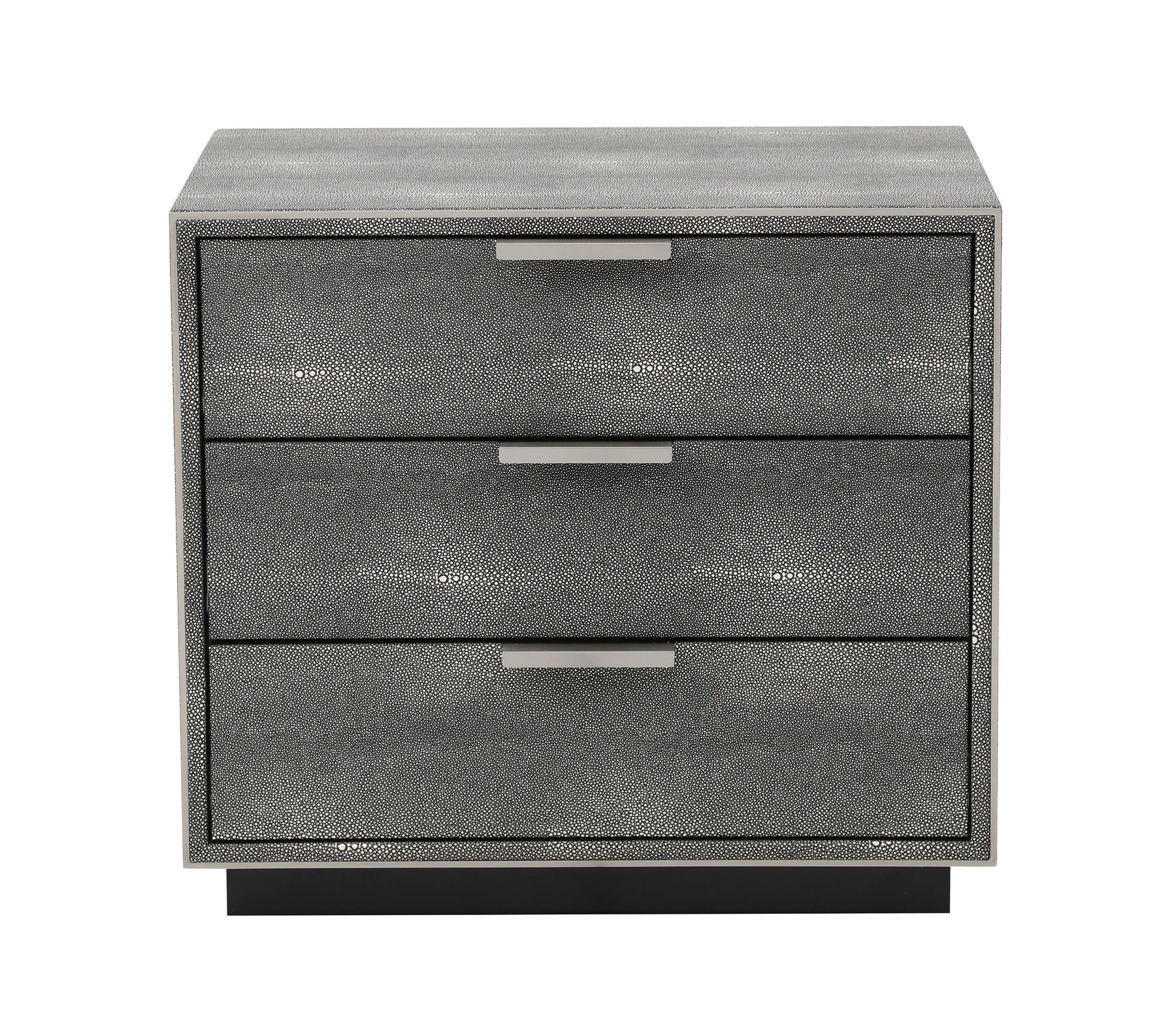 Dynasty - Modern Shagreen Three Drawer Nightstand