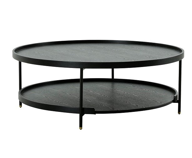 Mitchell - Black Iron Round Coffee Table