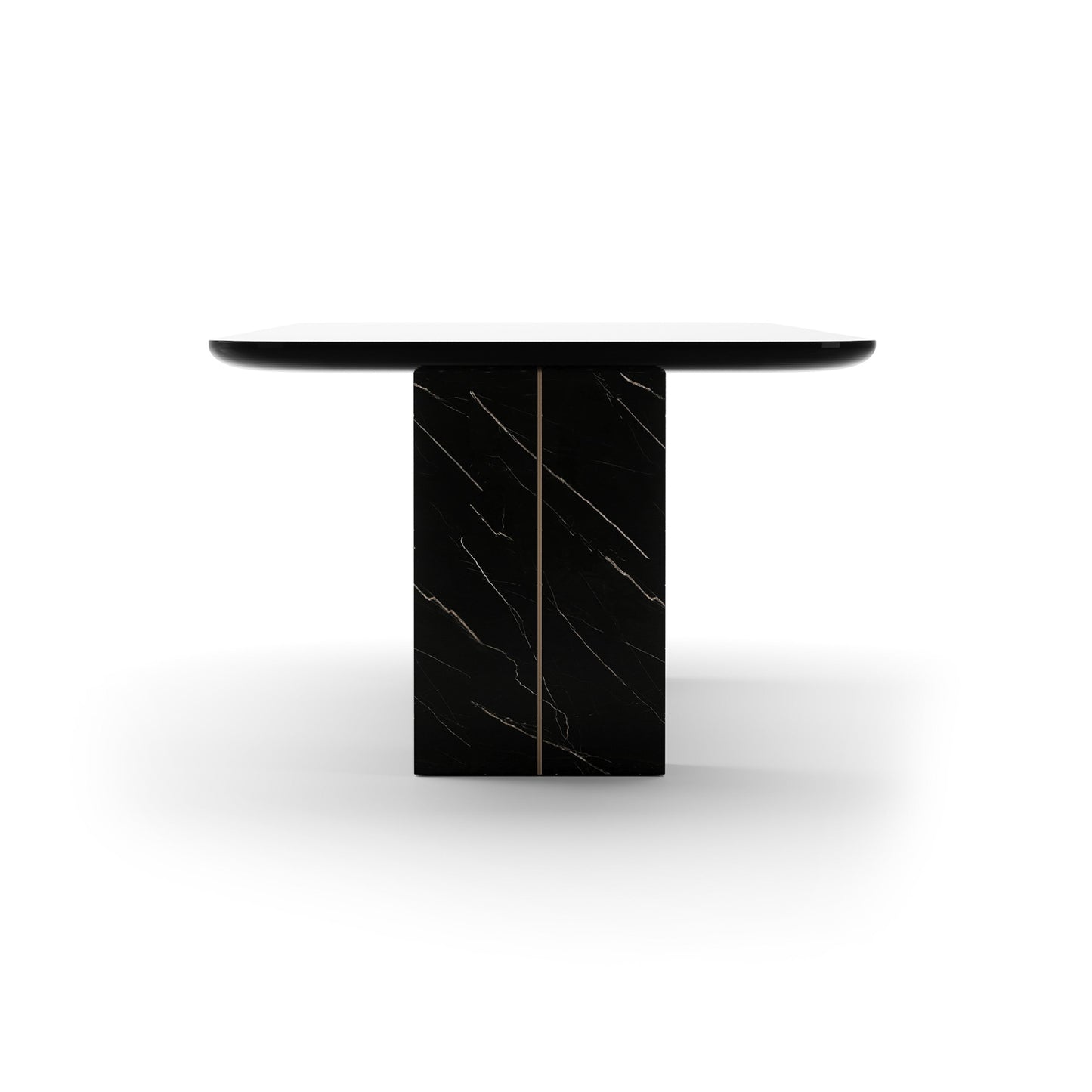 Overlap Rectangle Dining Table Dark
