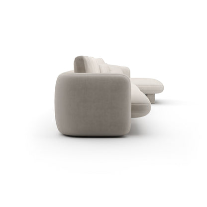 Overlap Right Chaise Sec Large Ecru