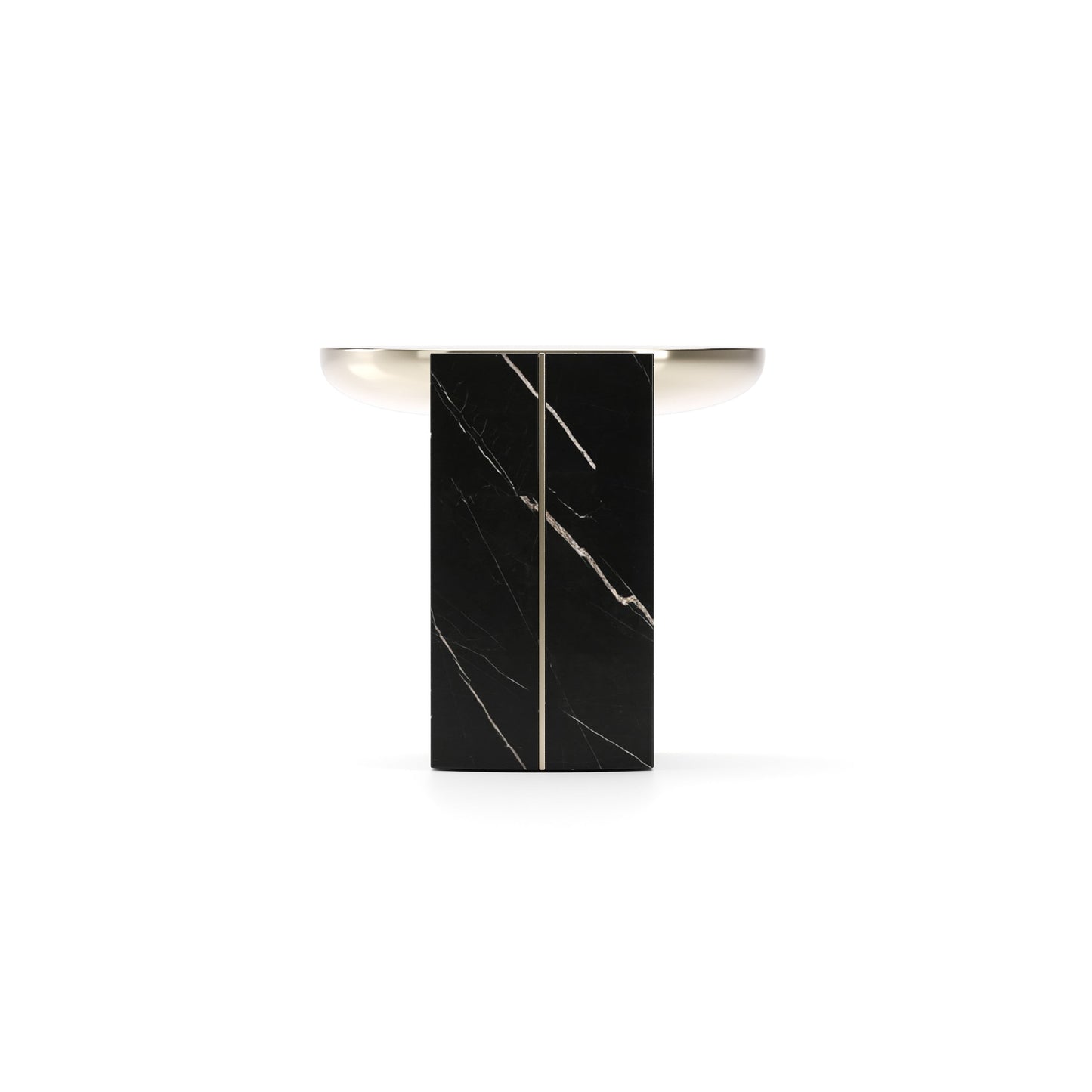 Overlap Round Side Table Dark