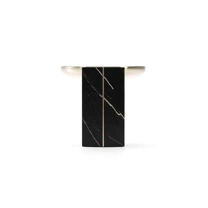 Overlap Round Side Table Dark