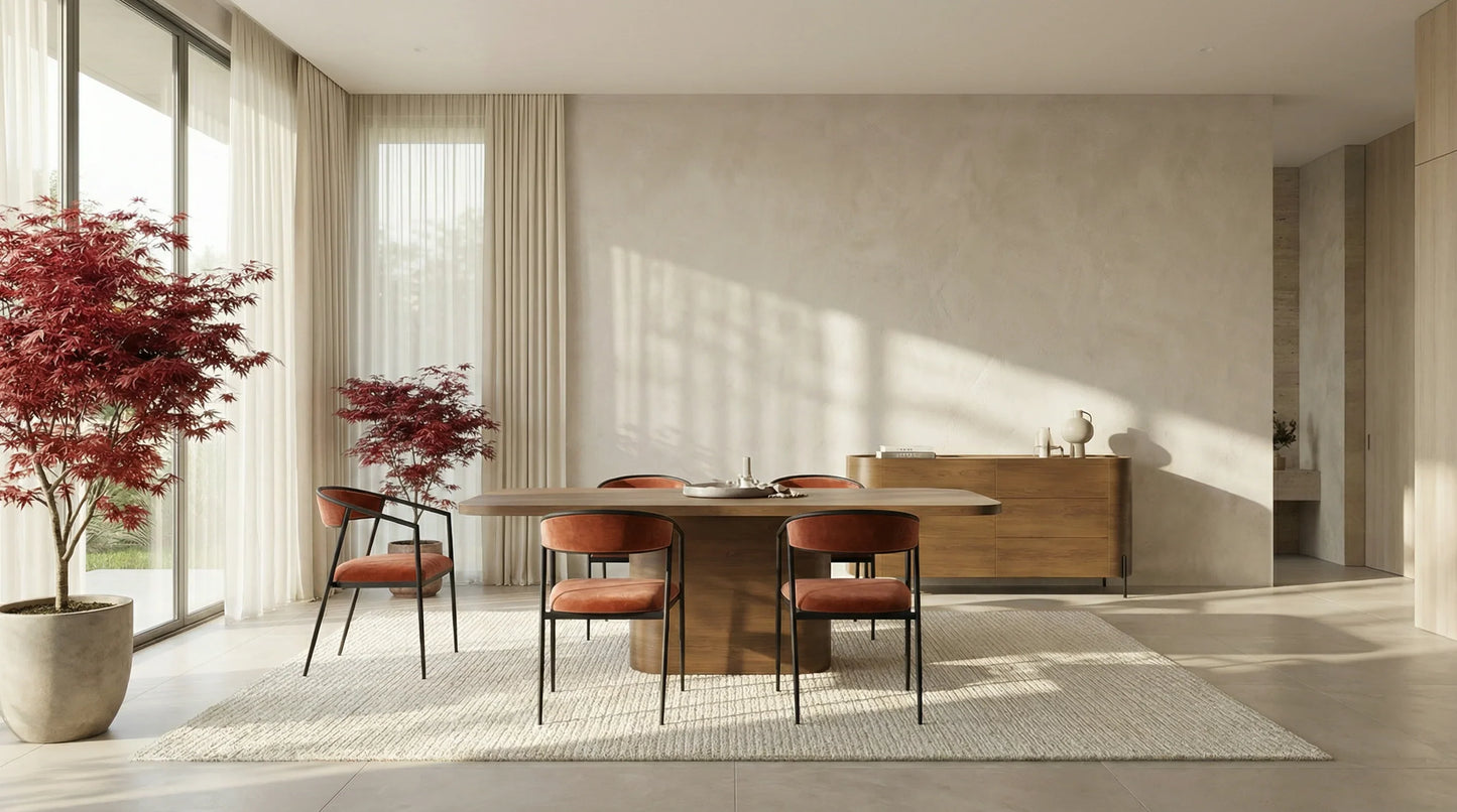 Atom Dining Table - Chocolate Nougat