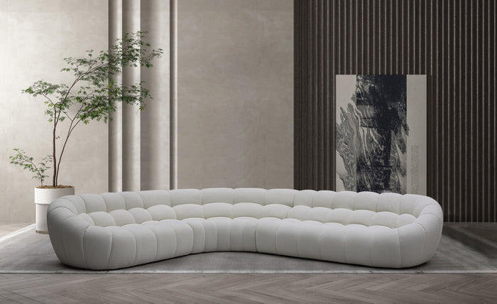 Yolonda - Off-White Fabric Sectional Sofa