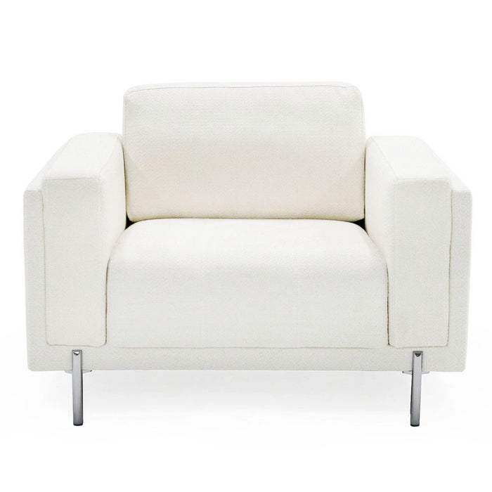 Schmidt - Modern Off White Fabric Chair