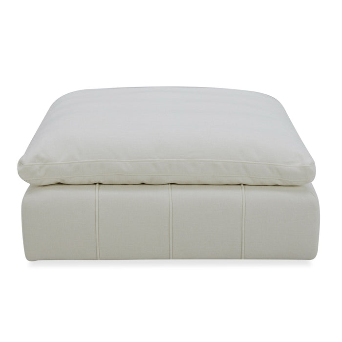 Vicki - Modern Off-White Fabric Ottoman
