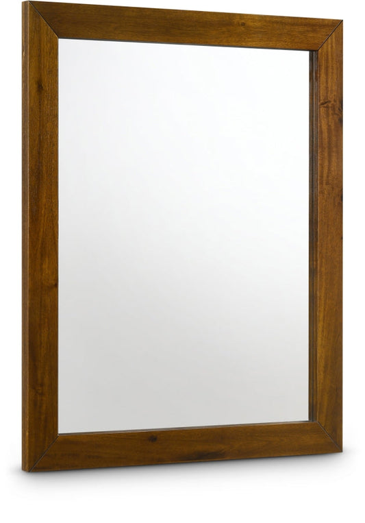 Reed Wood Frame Mirror - Antique Coffee