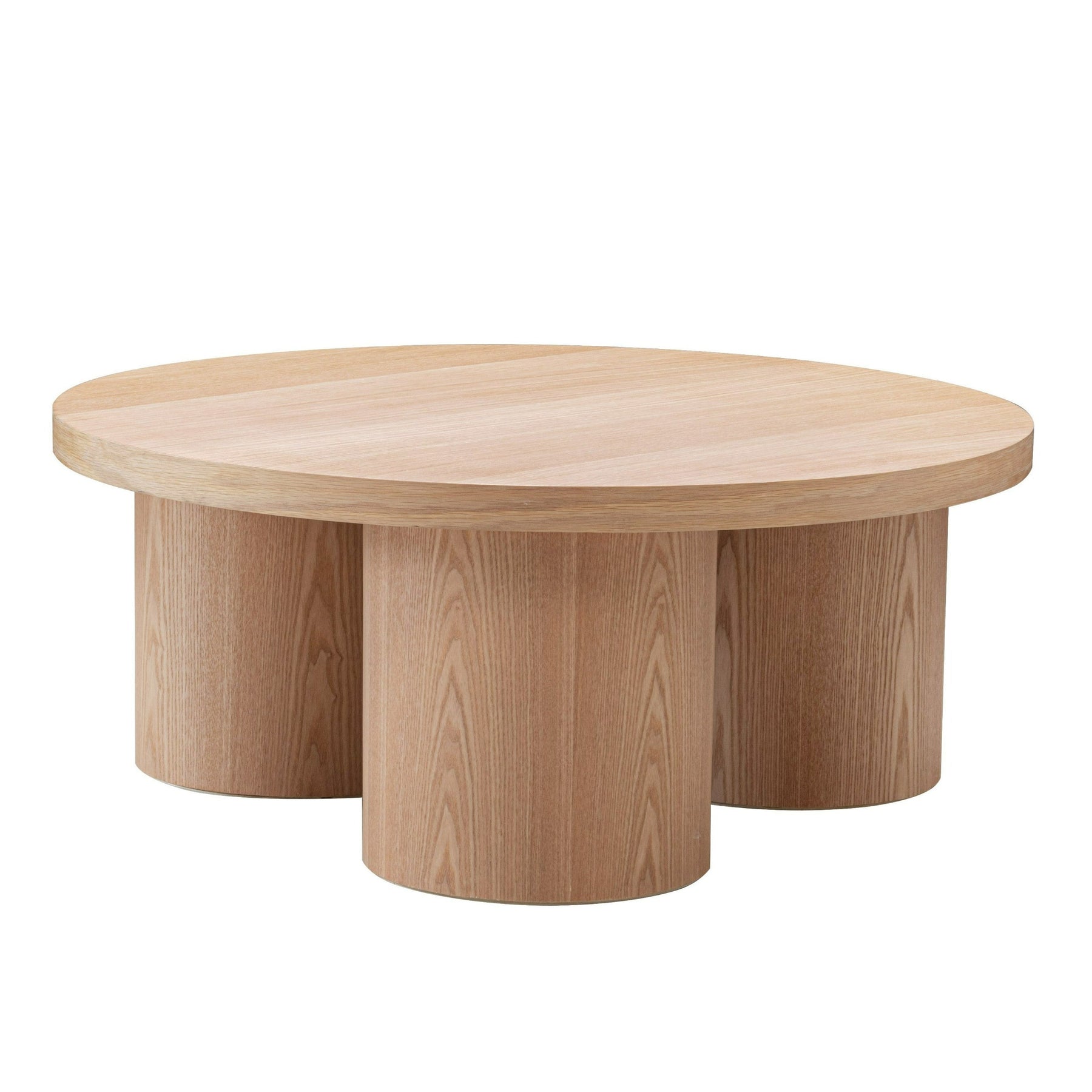 Babson - Modern Natural Oak Round Coffee Table