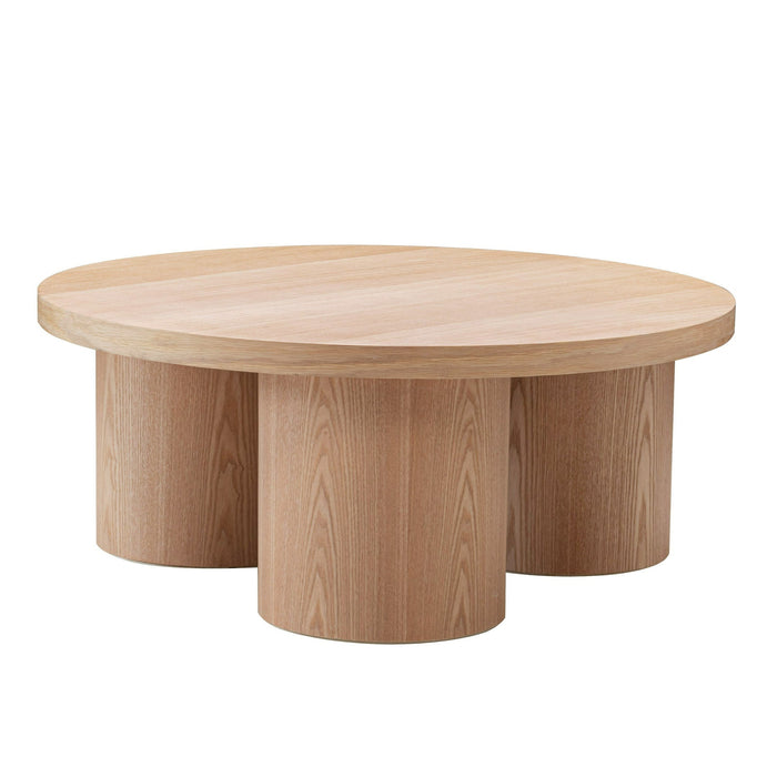 Babson - Modern Natural Oak Round Coffee Table