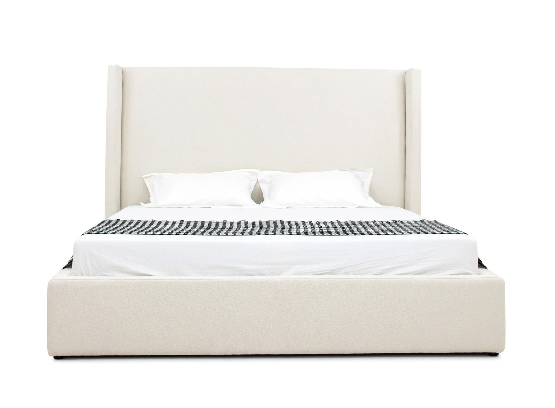 Byrne - Modern Off White Fabric Bed