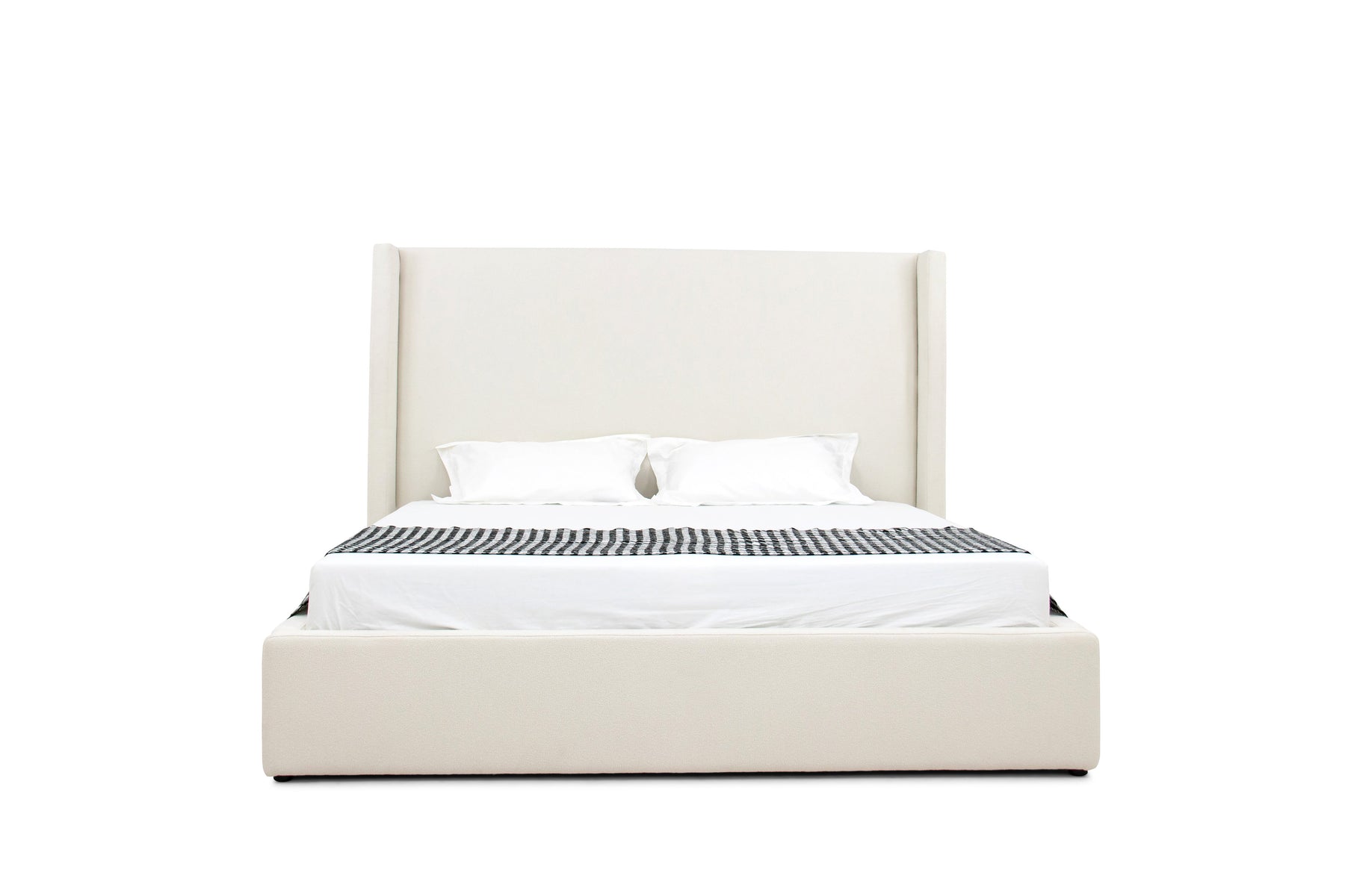 Byrne - Modern Off White Fabric Bed