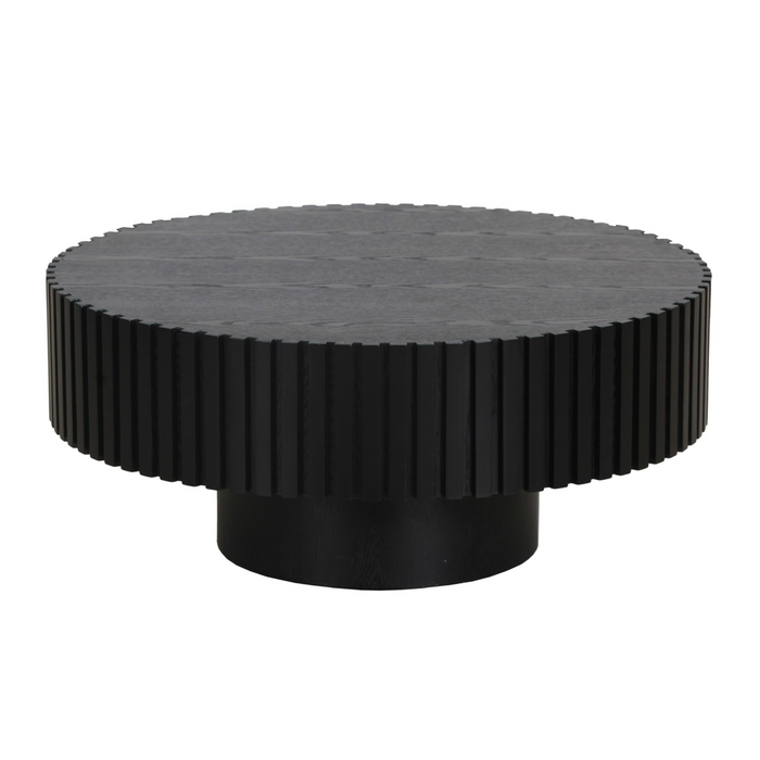 Pierre - Modern Black Ash Small Round Coffee Table