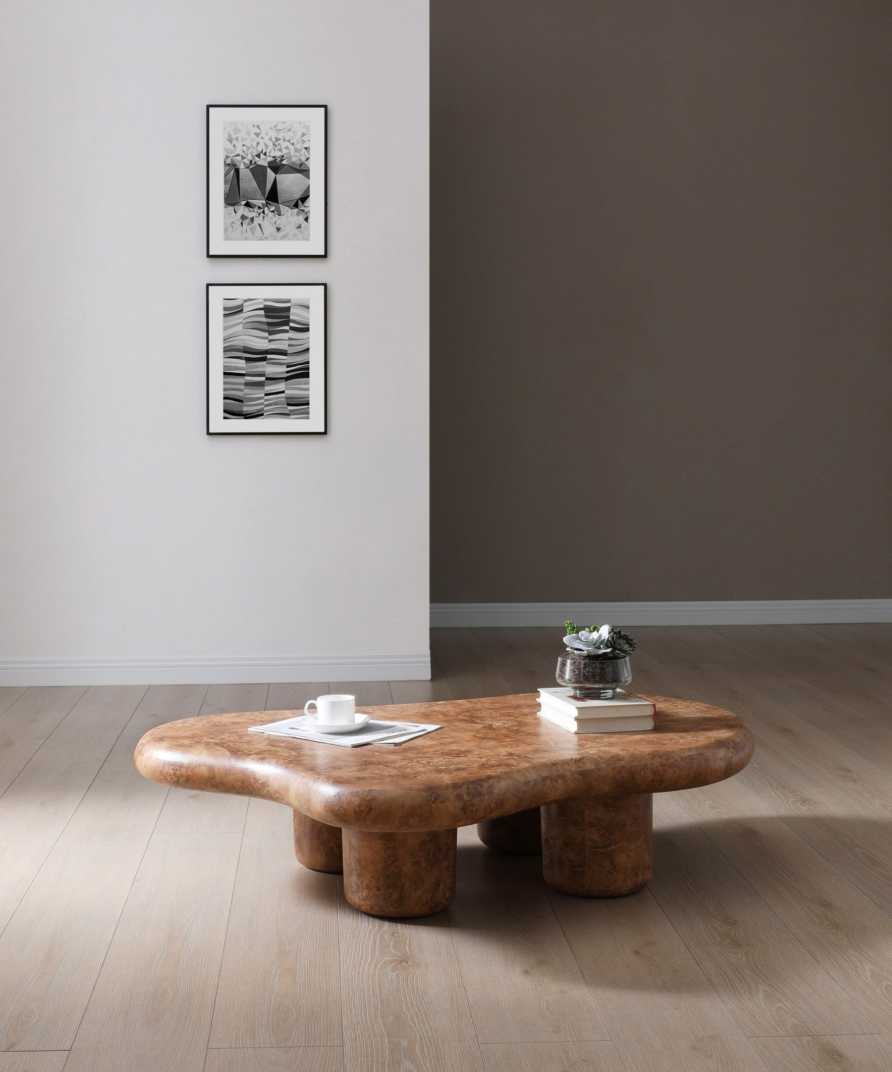 Weskan - Modern Faux Burl Coffee Table