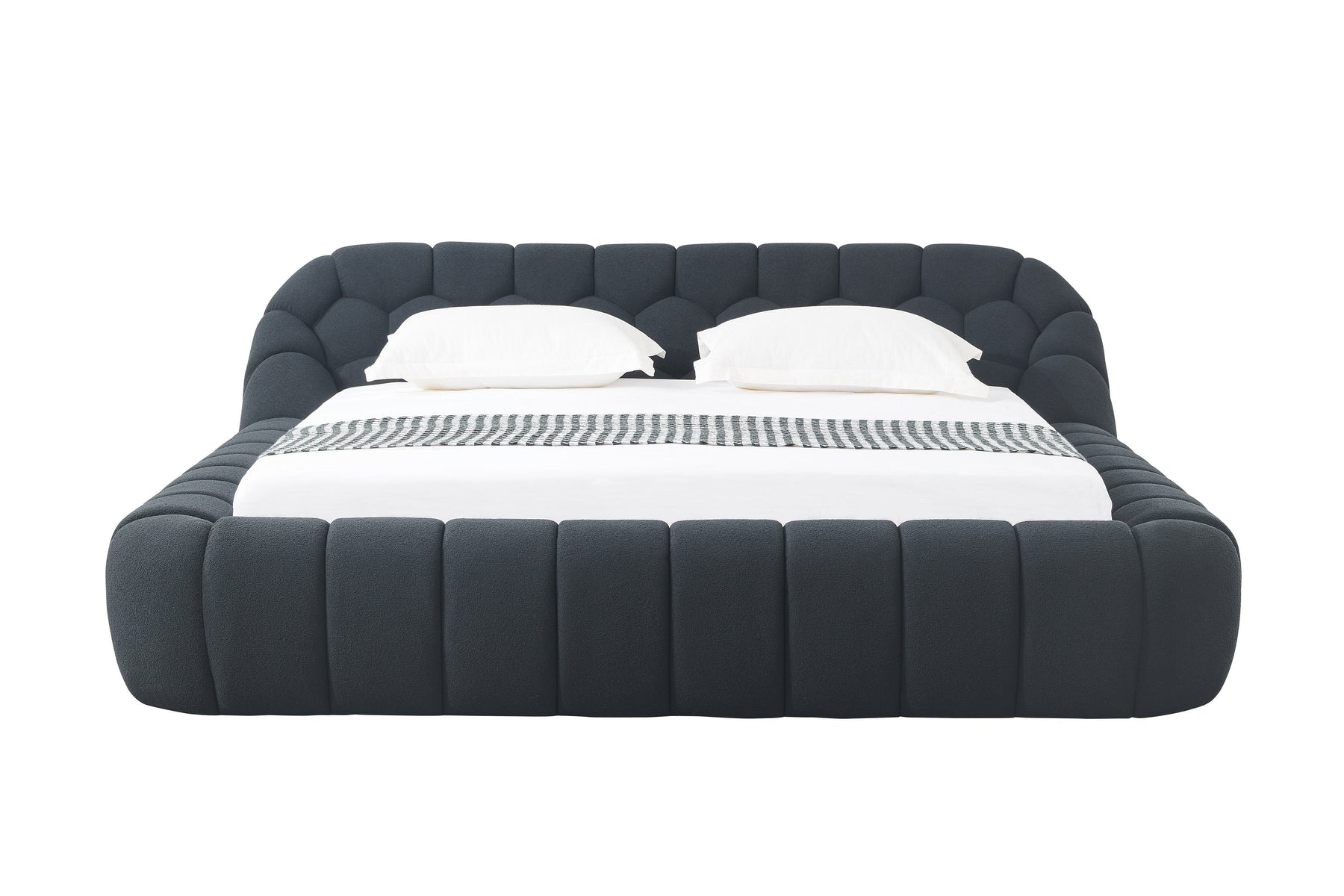 Yolonda - Modern Black Fabric Bed