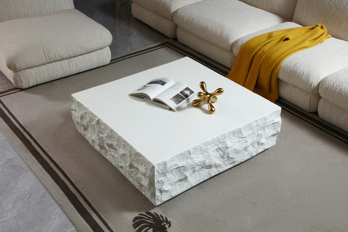 Quarry - Modern Off-White Square Coffee Table