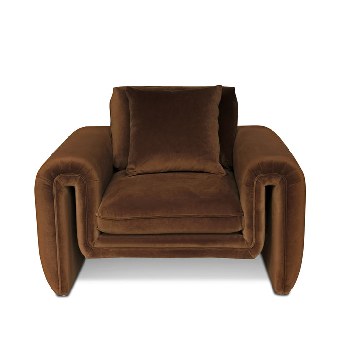Bentley - Modern Brown Velvet Chair