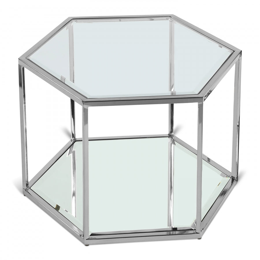Sei Glass And Steel Coffee Table - Chrome