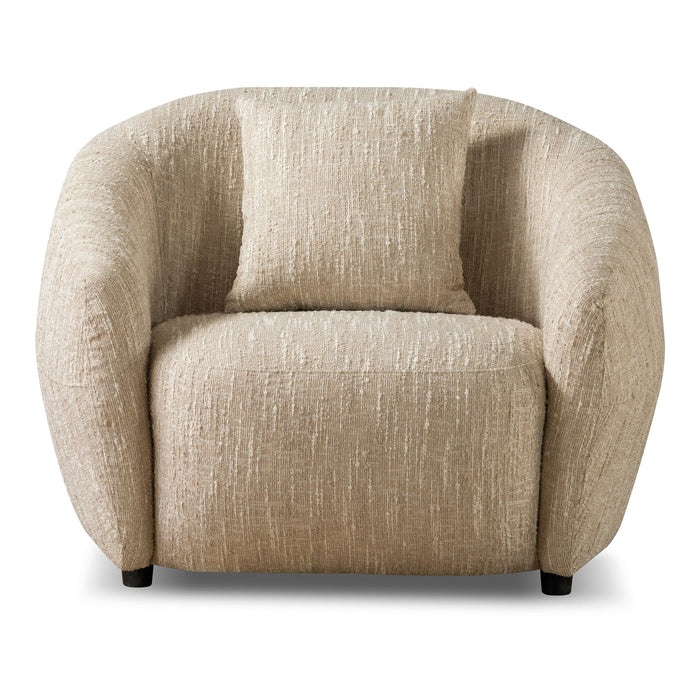 Belinda - Modern Beige Fabric Accent Chair