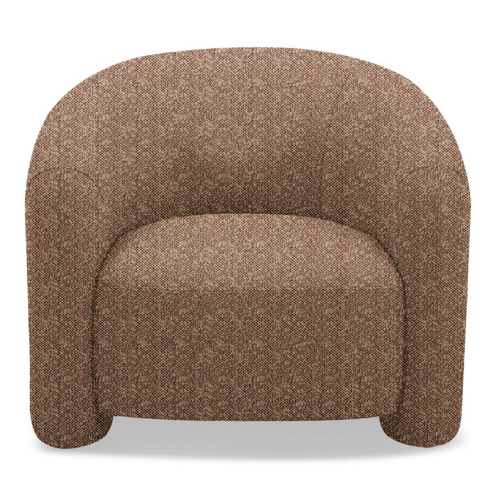 Bates - Modern Brick Fabric Accent Chair + Ottoman