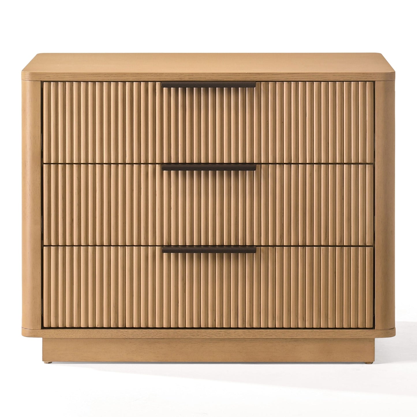 Santa Monica - Modern Natural Oak 3 Drawer Nightstand