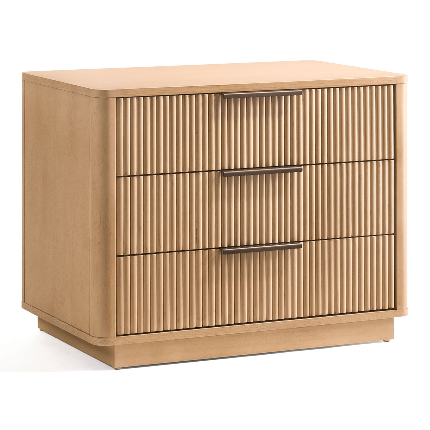Santa Monica - Modern Natural Oak 3 Drawer Nightstand