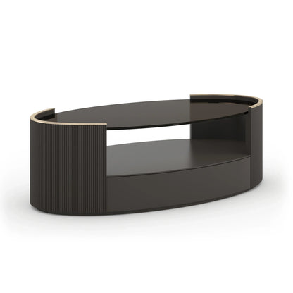 Love Oval Cocktail Table -Dark Chocolate