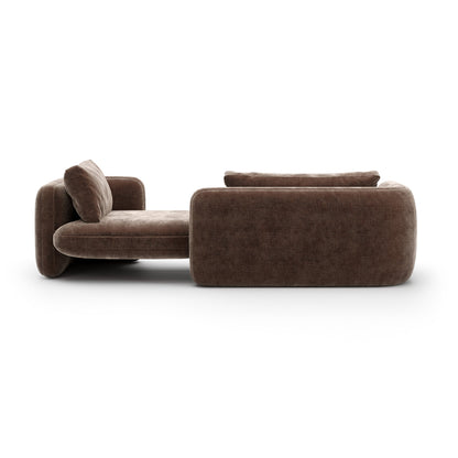 Overlap Bedroom Chaise Dark Taupe