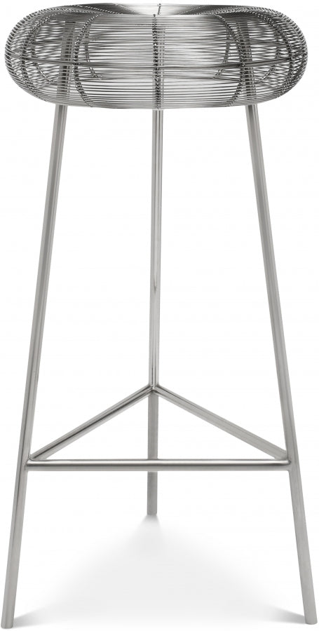 Tuscany Iron Bar Stool - Silver