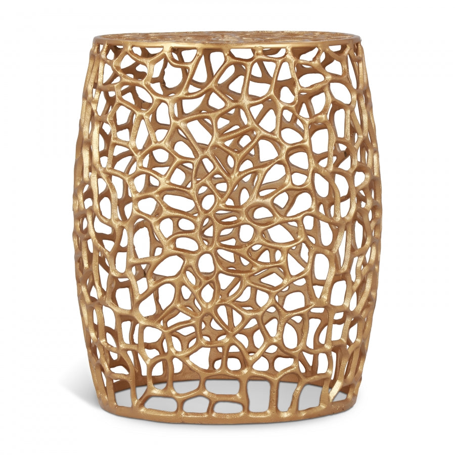Priya Aluminum End Table - Gold