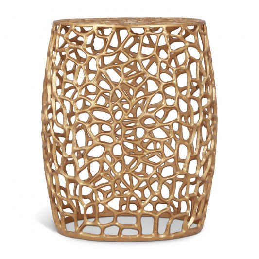 Priya Aluminum End Table - Gold