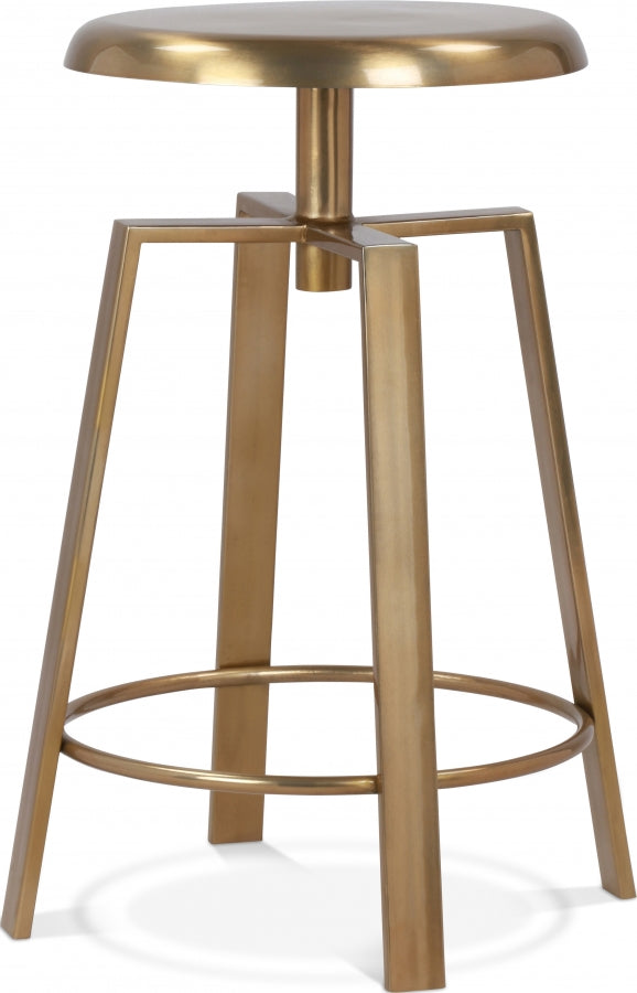 Lang Iron Adjustable Bar / Counter Stool - Gold