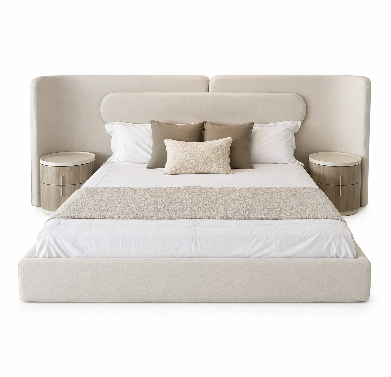Laura King Bed 131" x 52" without nightstands