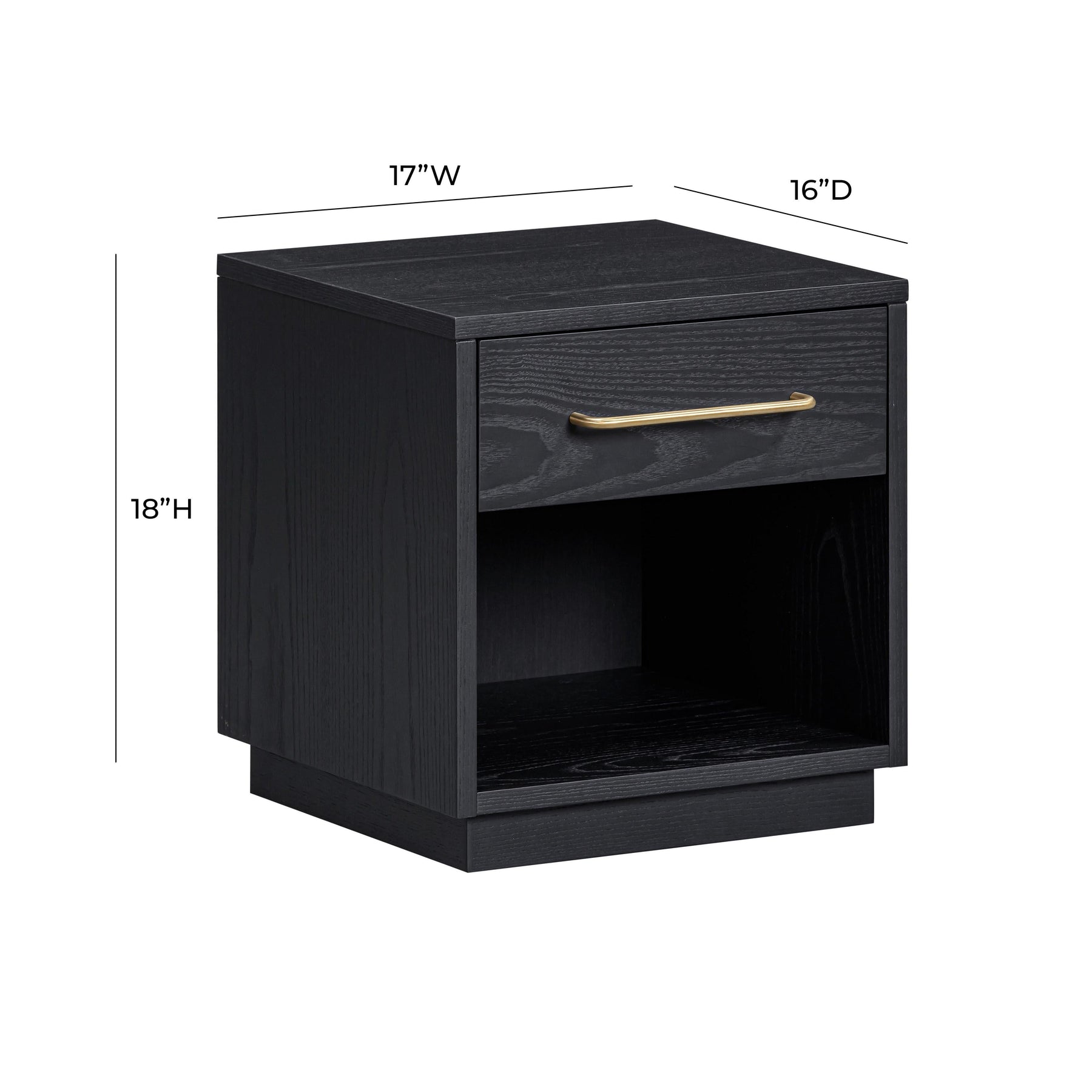 Marlow 17" Wood Nightstand With Drawer
