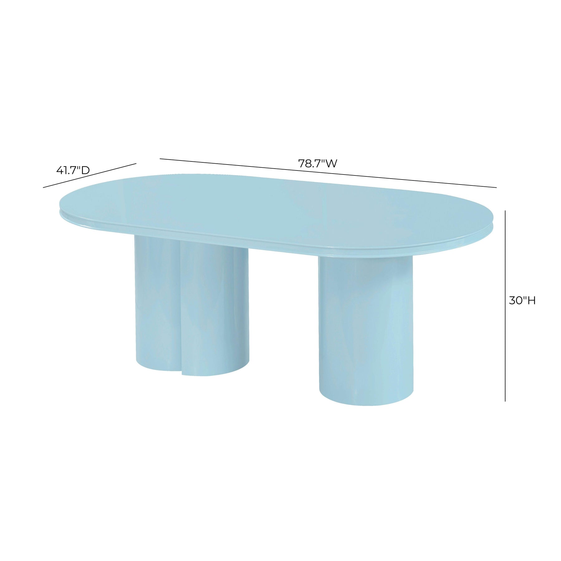 Elora 79" Lacquer Oval Dining Table