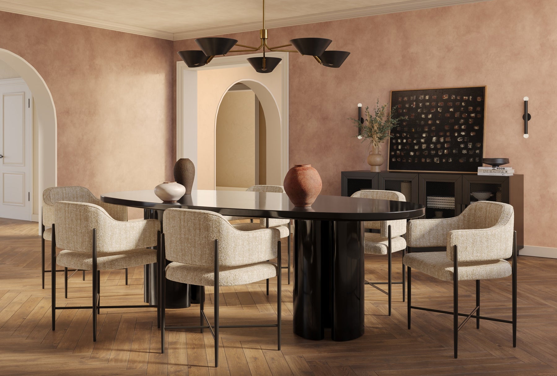 Zola 94.5" Lacquer Oval Dining Table