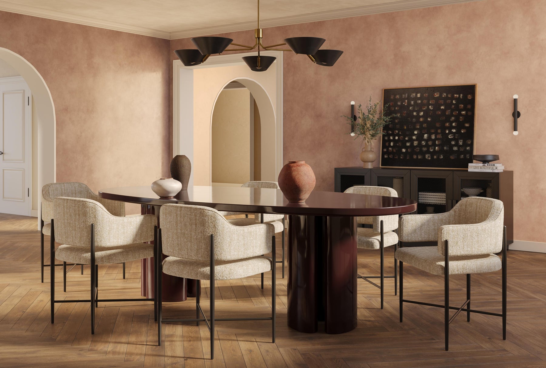 Zola 94.5" Lacquer Oval Dining Table