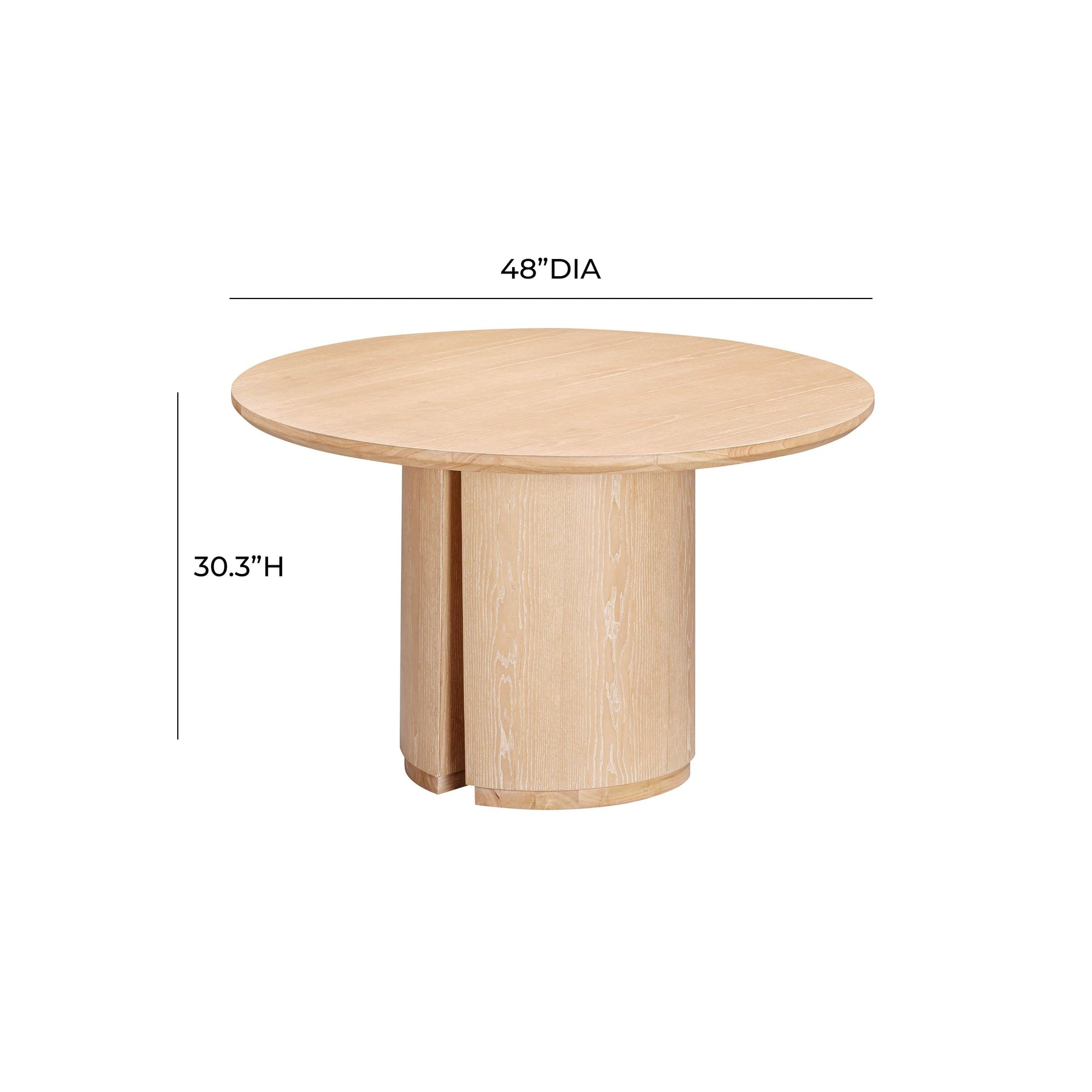 Marlow 48" Wood Round Dining Table