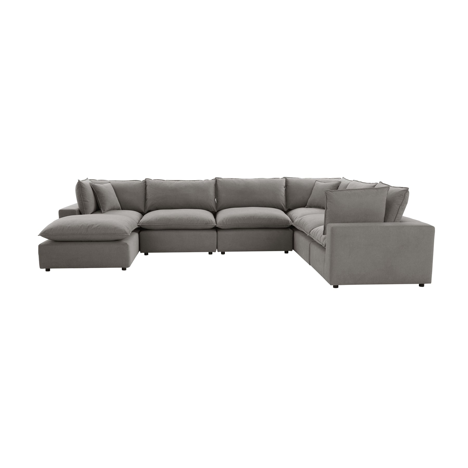Cali 7-Piece Performance Fabric Modular Large Chaise Sectional
